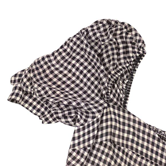 Reformation Bandit Midi Dress Gingham Check Puff Sleeve Cottagecore - Picture 9 of 14